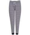 SK085 SF Clothing Ladies Lounge Pants Navy / White Stripes colour image